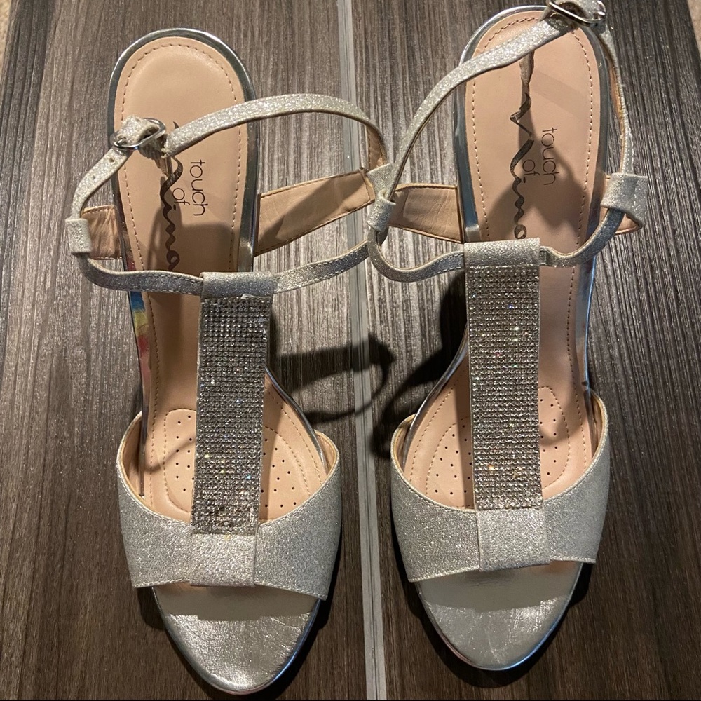 Women's Silver Shoes Sz 9.5M